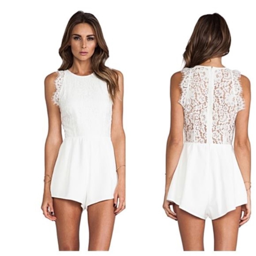 Keepsake Romper White Lace